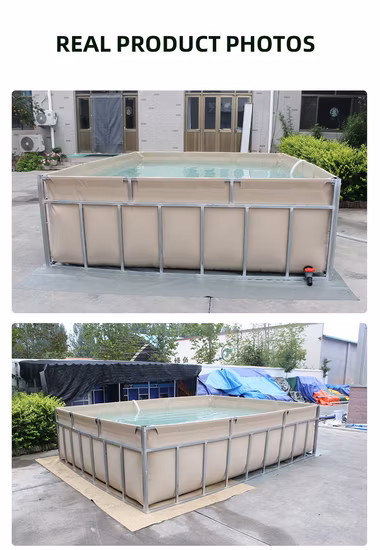 프레임이 있는 접이식 PVC 물고기 풀 연못